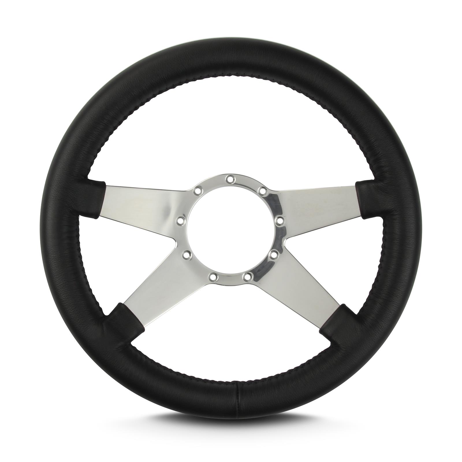 LECARRA ステアリング 3本スポーク ブラック/シルバー Lecarra Steering Wheels 95101 Lecarra Mark 9 Standard Thick Grip