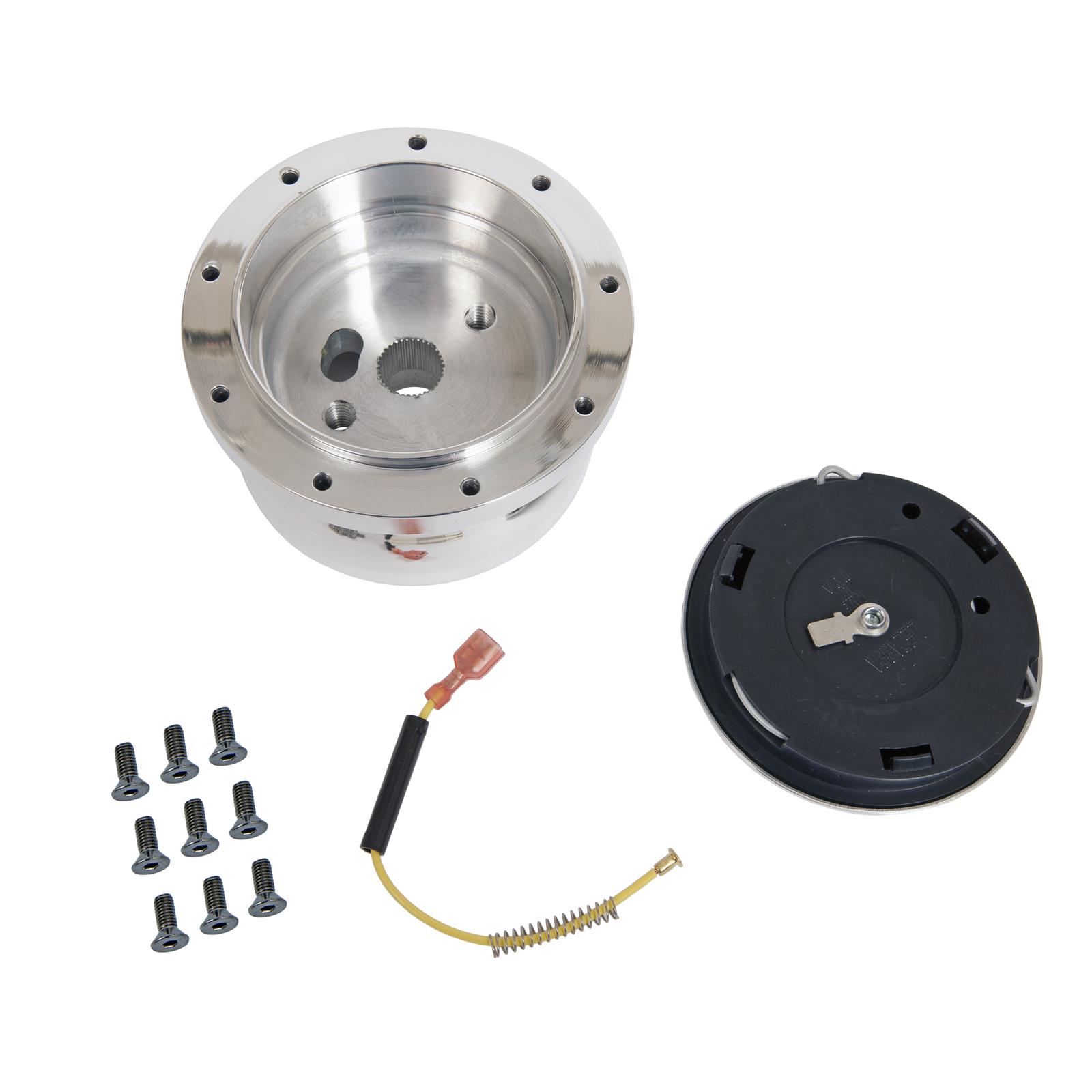 Lecarra Hub Adapter Kits B-64400 Steering Wheel Hub, Billet Aluminum, Polished, Horn Button, Polished, GM, Each thumbnail 4