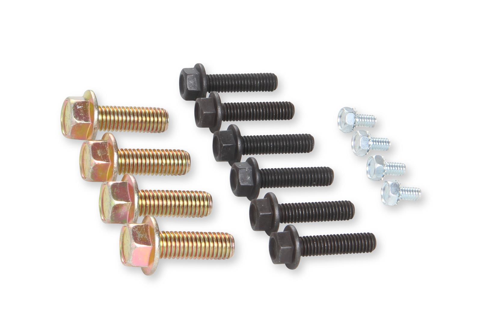 Lakewood Bellhousing Bolts 50368 to Block Fasteners, Bolts, Hex Head, Steel, Black/Gold, Chevrolet, Kit thumbnail 3