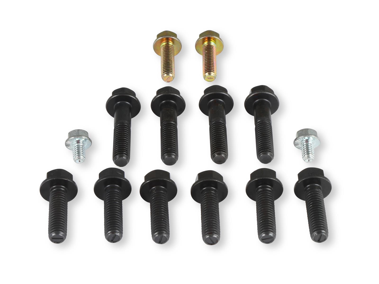 Lakewood Bellhousing Bolts 50373 to Block Fasteners, Bolts, Hex Head, Steel, Black/Gold, for Use with the LK9000 On Small Block Fords, Kit thumbnail 3