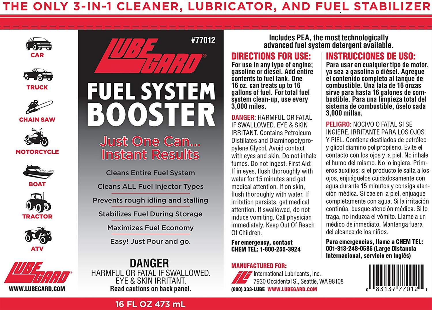 LUBEGARD 77012 Lubegard Fuel System Booster | Summit Racing LUBEGARD 77012 Lubegard Fuel System Booster | Summit Racing