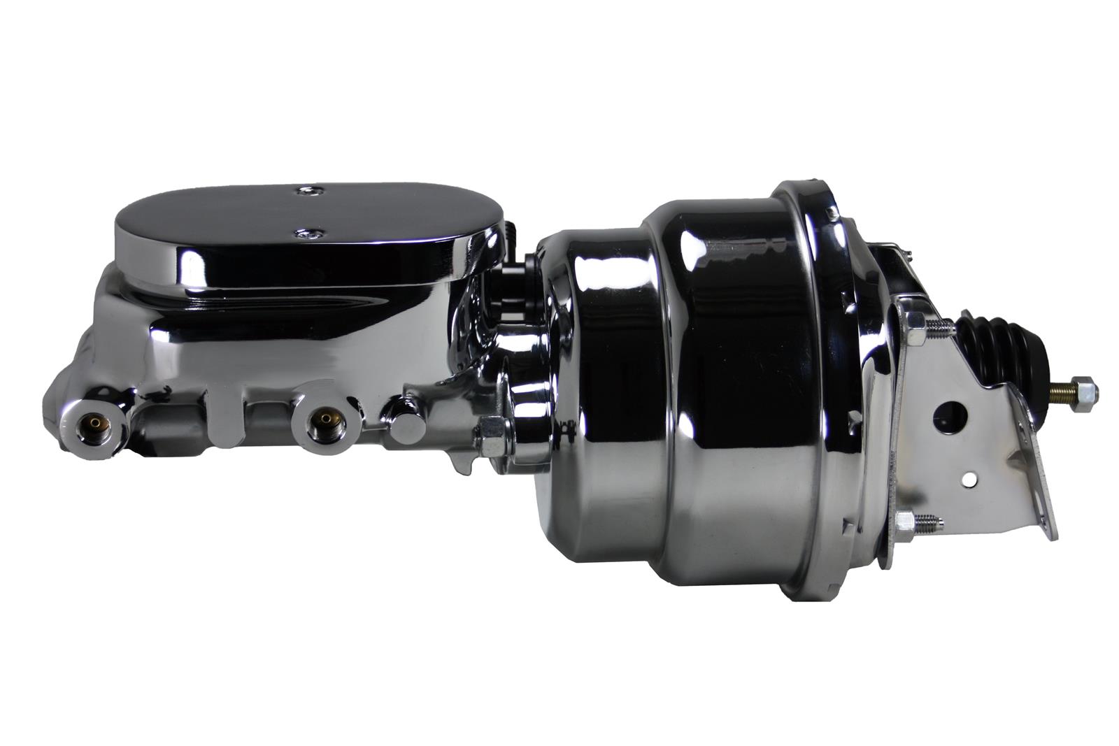 LEED Brakes Master Cylinder and Brake Booster Combos 2L6B4 7 in. Booster, Chrome, Firewall Mount, Dual Bowl Cylinder, Aluminum, Chrome, Non-Adjustable Proportioning Valve, Disc/Disc, Kit thumbnail 2