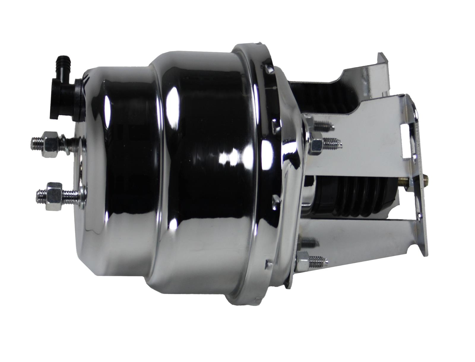 LEED Brakes Master Cylinder and Brake Booster Combos 4L6B2 7 in. Booster, Chrome, Firewall Mount, Dual Bowl Cylinder, Aluminum, Chrome, Non-Adjustable Proportioning Valve, Disc/Drum, Kit