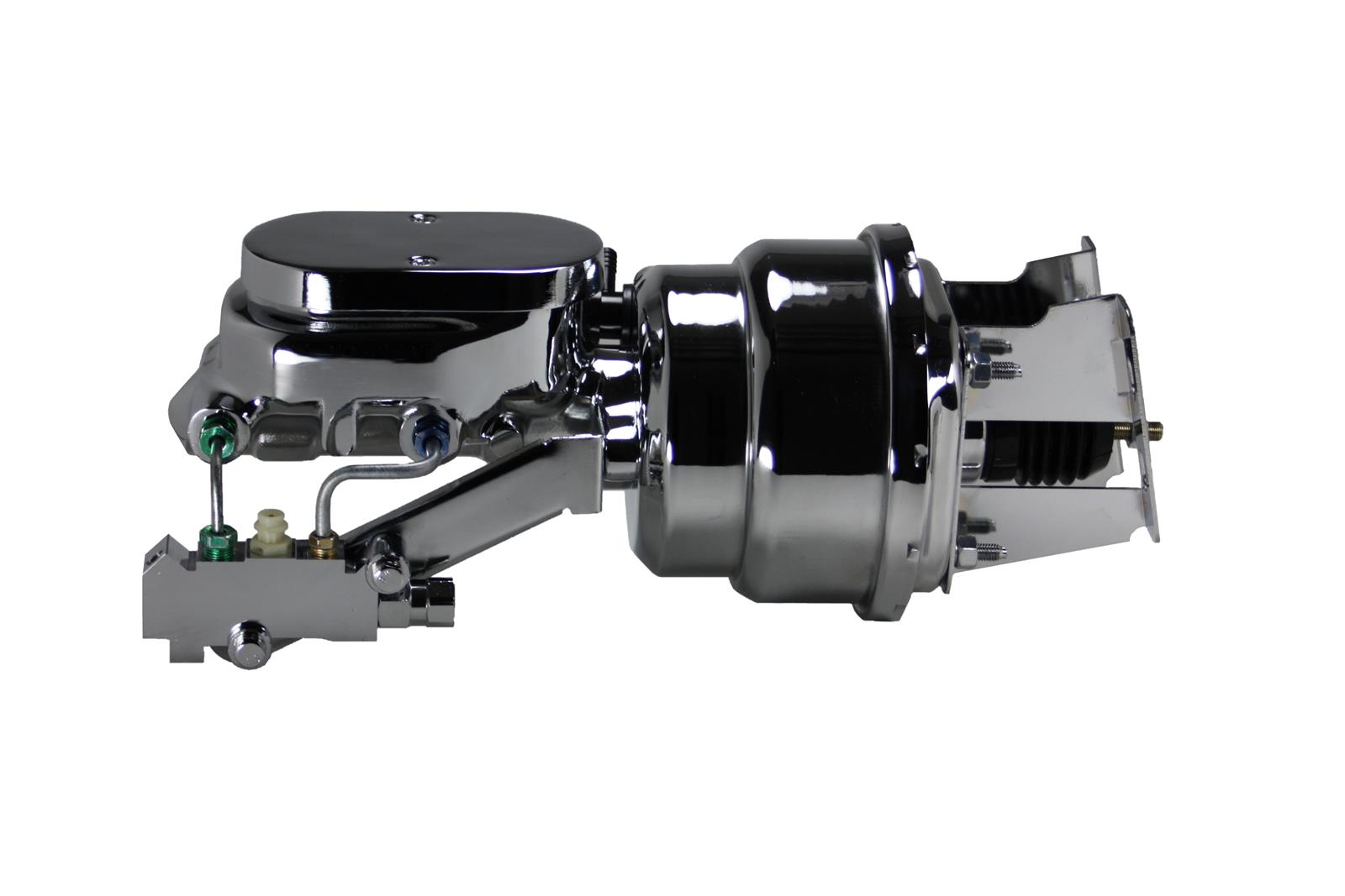 LEED Brakes Master Cylinder and Brake Booster Combos 4L6B2 7 in. Booster, Chrome, Firewall Mount, Dual Bowl Cylinder, Aluminum, Chrome, Non-Adjustable Proportioning Valve, Disc/Drum, Kit thumbnail 2