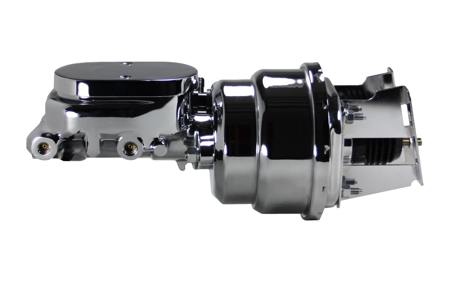 LEED Brakes Master Cylinder and Brake Booster Combos 4L6B2 7 in. Booster, Chrome, Firewall Mount, Dual Bowl Cylinder, Aluminum, Chrome, Non-Adjustable Proportioning Valve, Disc/Drum, Kit thumbnail 3
