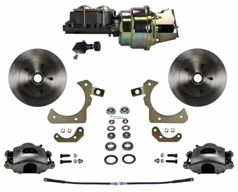 LEED Brakes Front Disc Brake Conversion Kits FC1011-K105 Kit, Conversion, Power Assist, Solid Surface Rotors, Cast Iron Calipers, Zinc Plated, 5 x 4.75 in. Bolt Pattern, Kit thumbnail 2