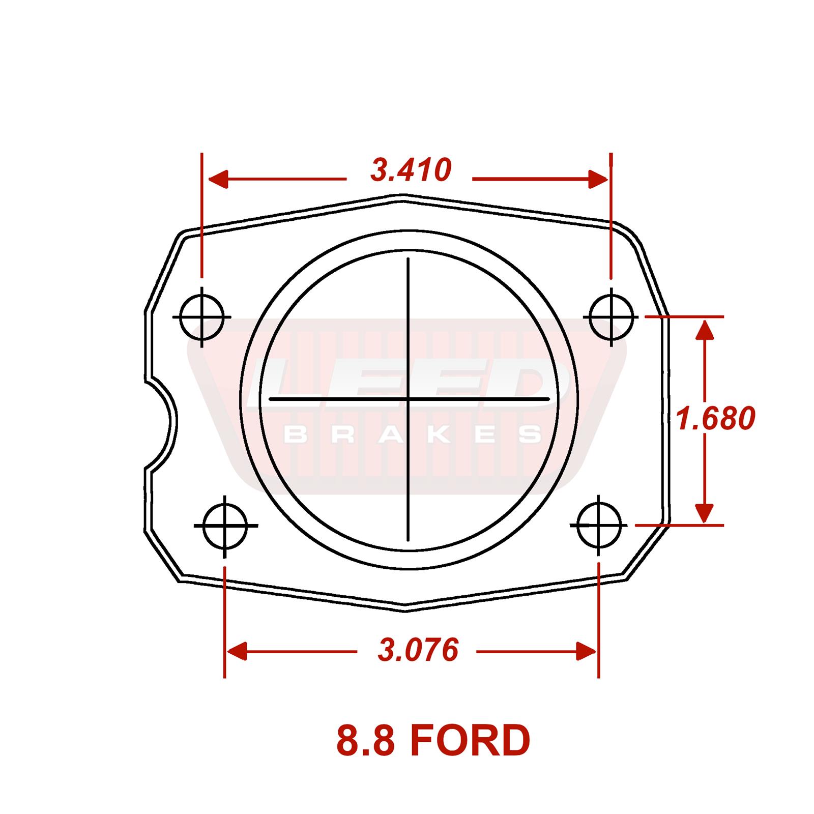 LEED Brakes Rear Disc Brake Conversion Kits for 1987-1992 MUSTANG - RC0011 Kit, Drum to Conversion, Single Piston, Solid Surface Vented Rotors, 4-Lug, Zinc Plated Calipers, Master Cylinder, Ford, Kit thumbnail 3