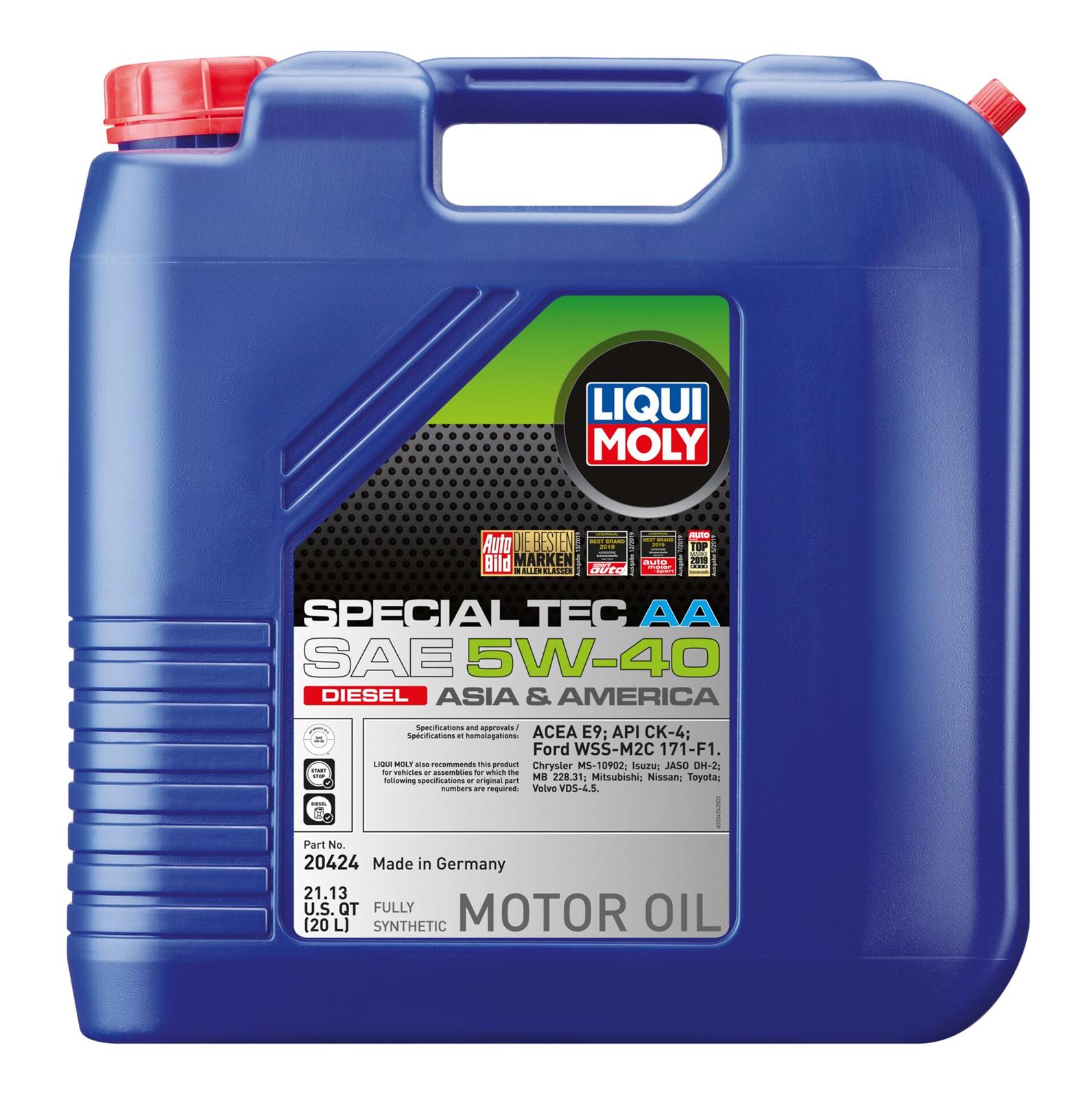 5w20 Liqui Moly Special Tec AA Engine Oil 20424 5W-40 Diesel ,Plastic canister