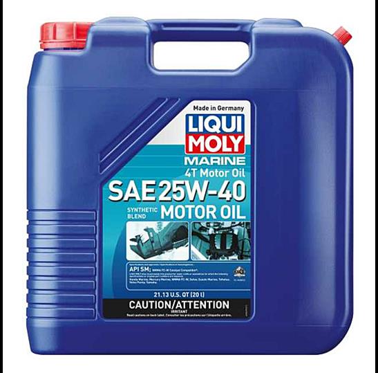25w40 Liqui Moly Marine 4T Motor Oil 20499 Engine Oil, 4T, 25W40, 20 Liters, Each