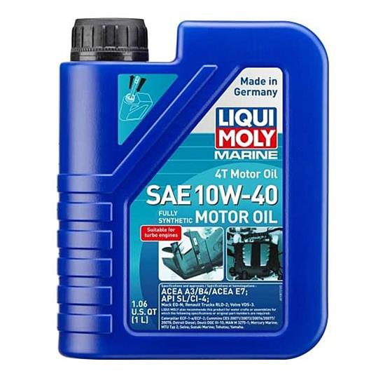 10w40 Liqui Moly Marine 4T Motor Oil 20506 Engine Oil, 4T, Synthetic, 10W40, 1 Liter, Each