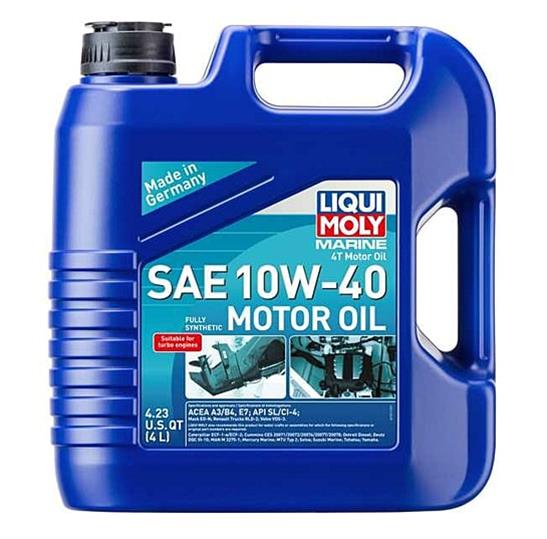 10w40 Liqui Moly Marine 4T Motor Oil 20508 Engine Oil, 4T, Synthetic, 10W40, 4 Liters, Each