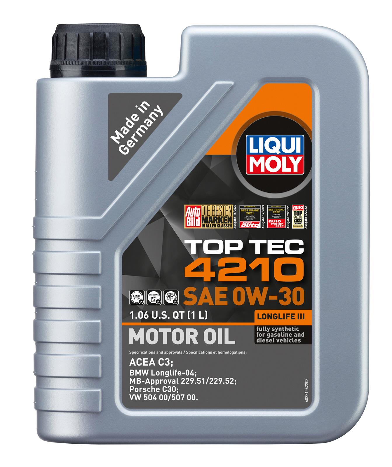 Liqui Moly 22156 Liqui Moly Top Tec 4210 Synthetic Motor Oil
