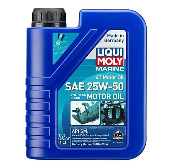 25w50 Liqui Moly Marine 4T Motor Oil 22508 Engine Oil, 4T, 25W50, 1 Liter, Each