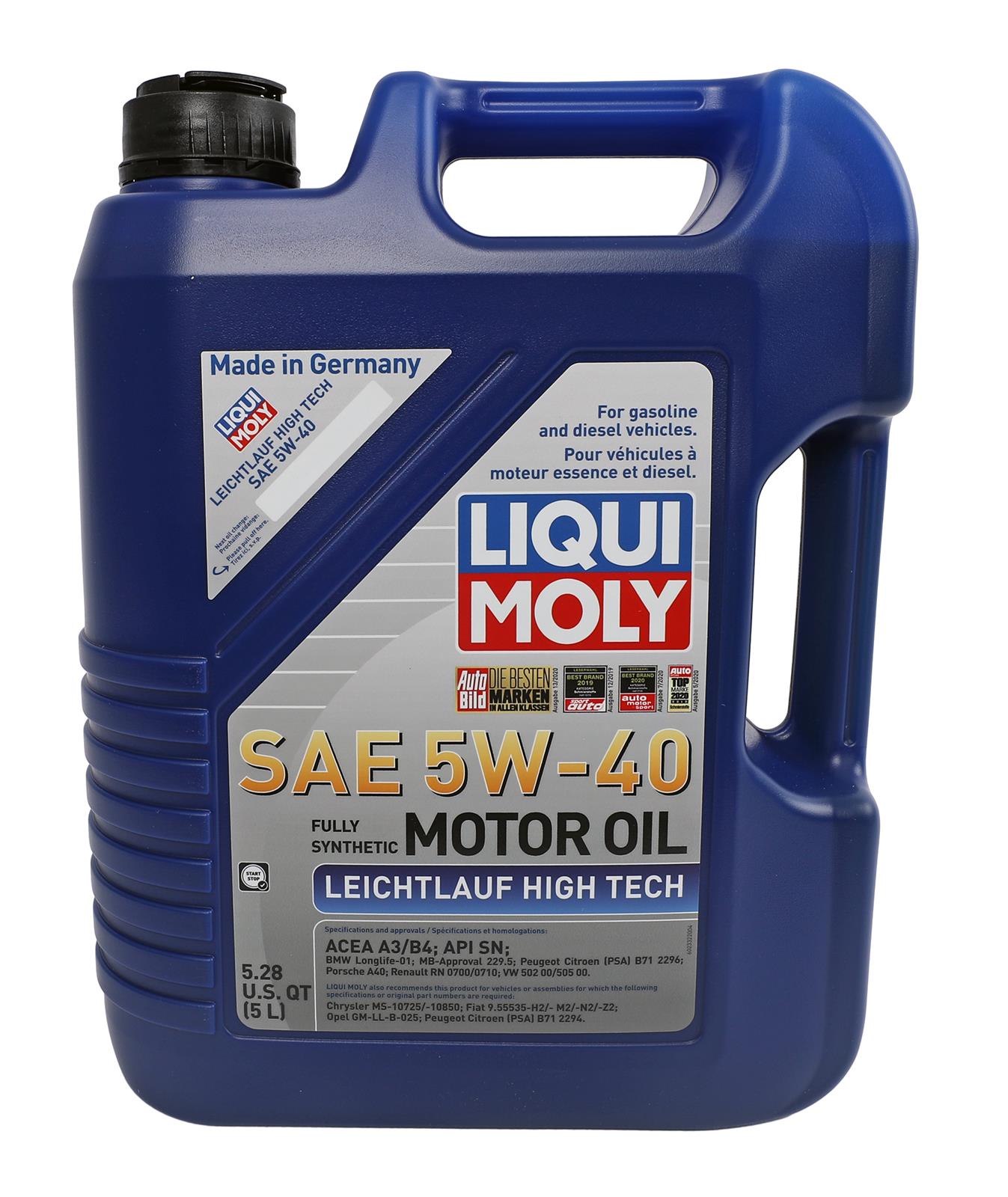 Liqui Moly 2332 Leichtlauf High Tech 5W 40 Engine Oil 5 Liter 