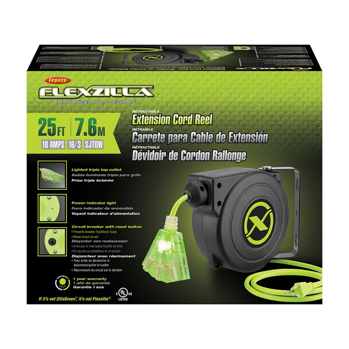 Flexzilla 0Z8160253 Flexzilla Retractable Extension Cord Reels Summit