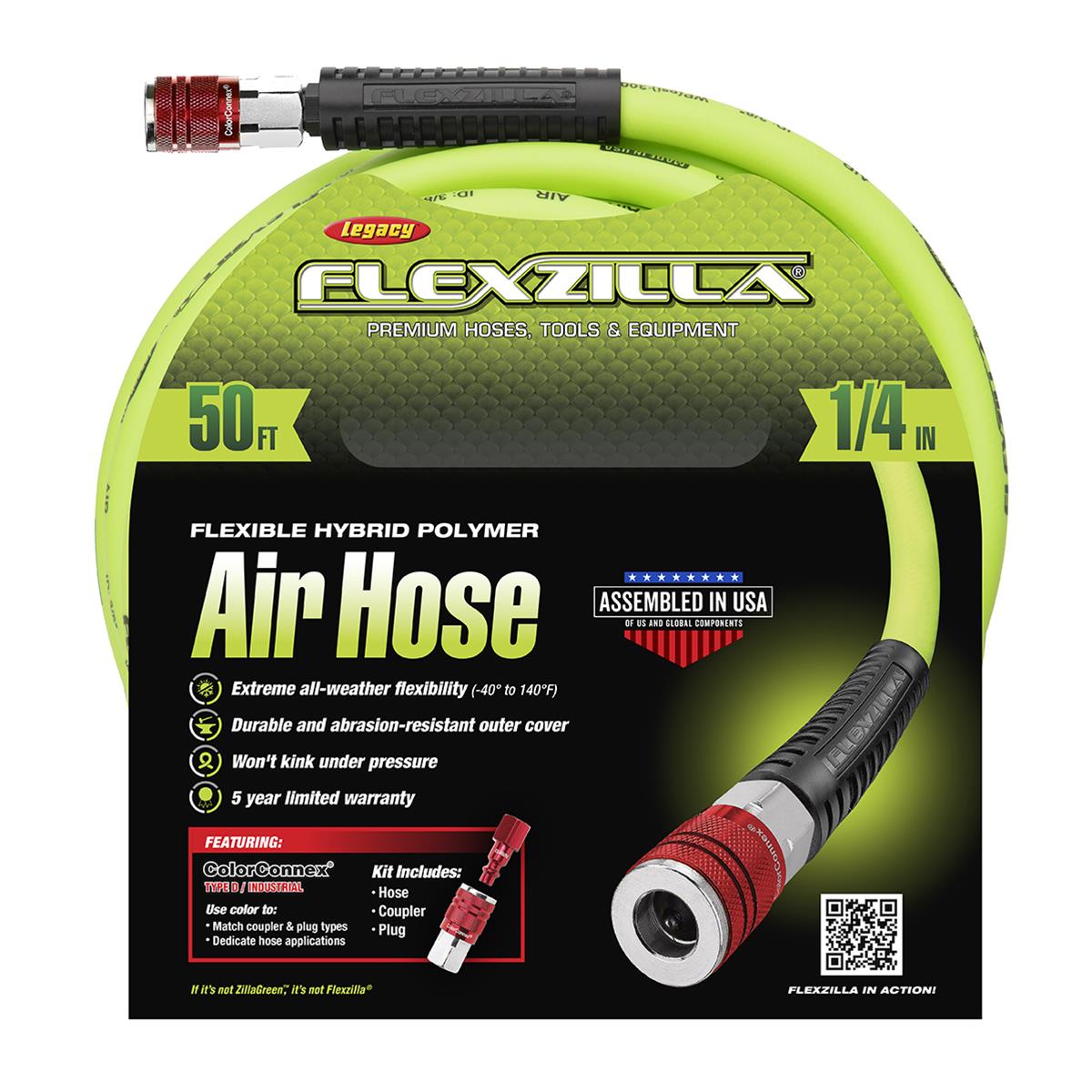 Flexzilla HFZ1450YW2D Flexzilla Air Hoses Summit Racing