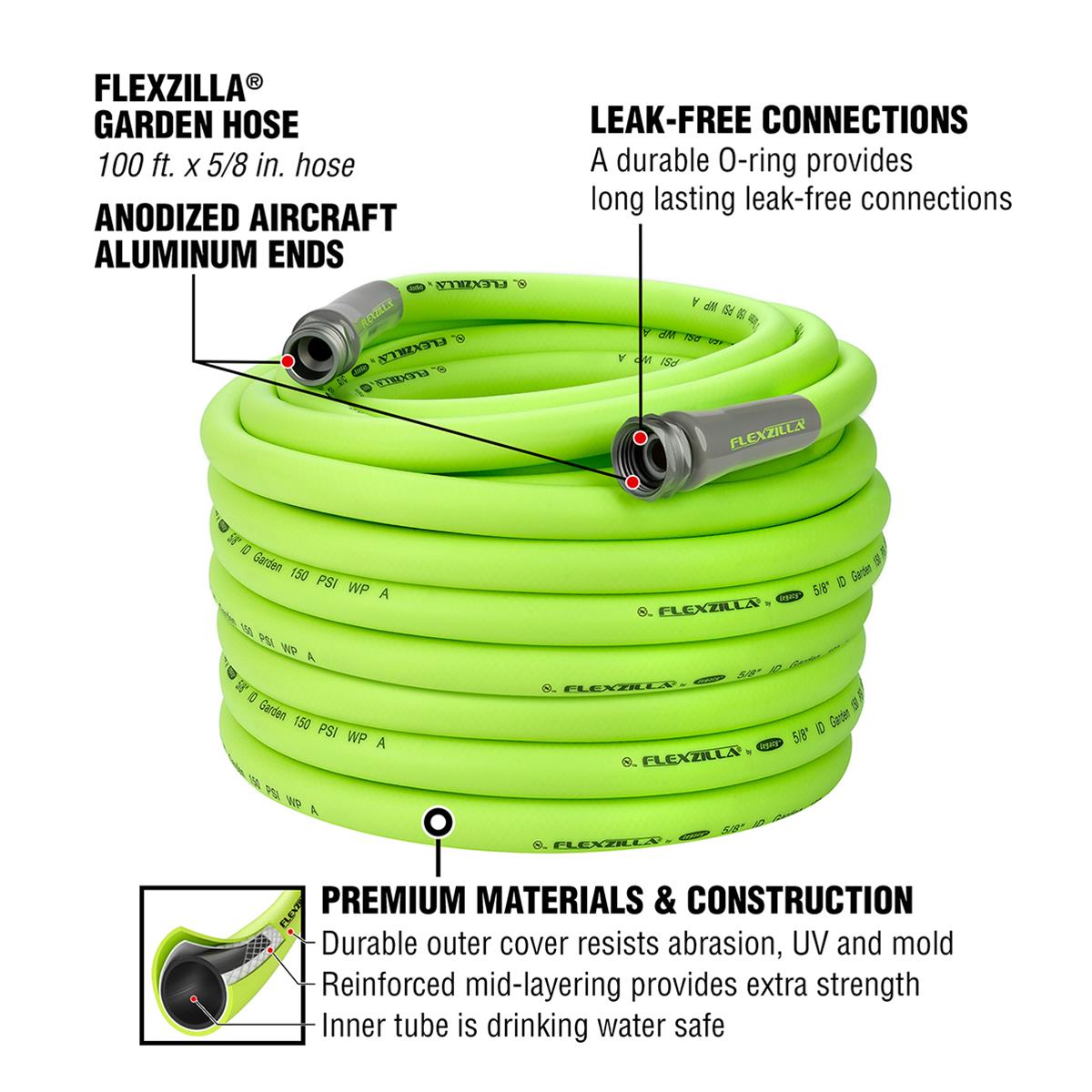 Flexzilla HFZG5100YW Flexzilla Garden Hoses Summit Racing