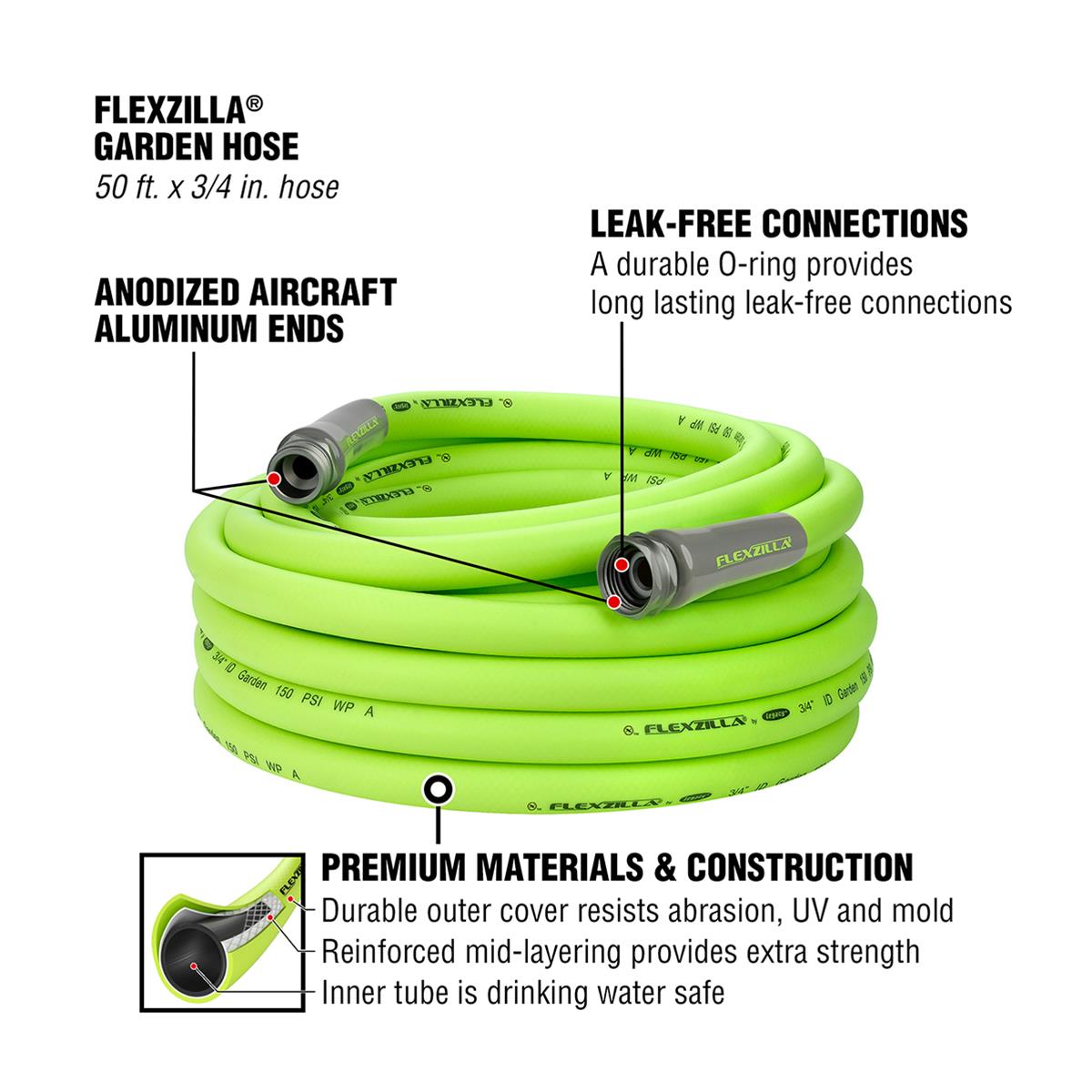 Flexzilla HFZG650YW Flexzilla Garden Hoses Summit Racing