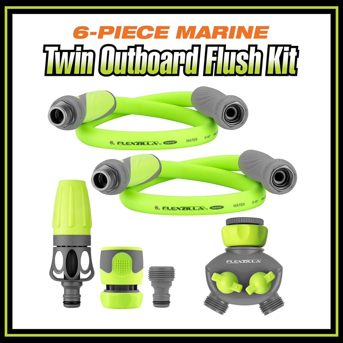 Flexzilla HFZGSK01 Flexzilla Marine Twin Outboard Flush Kits Summit Racing