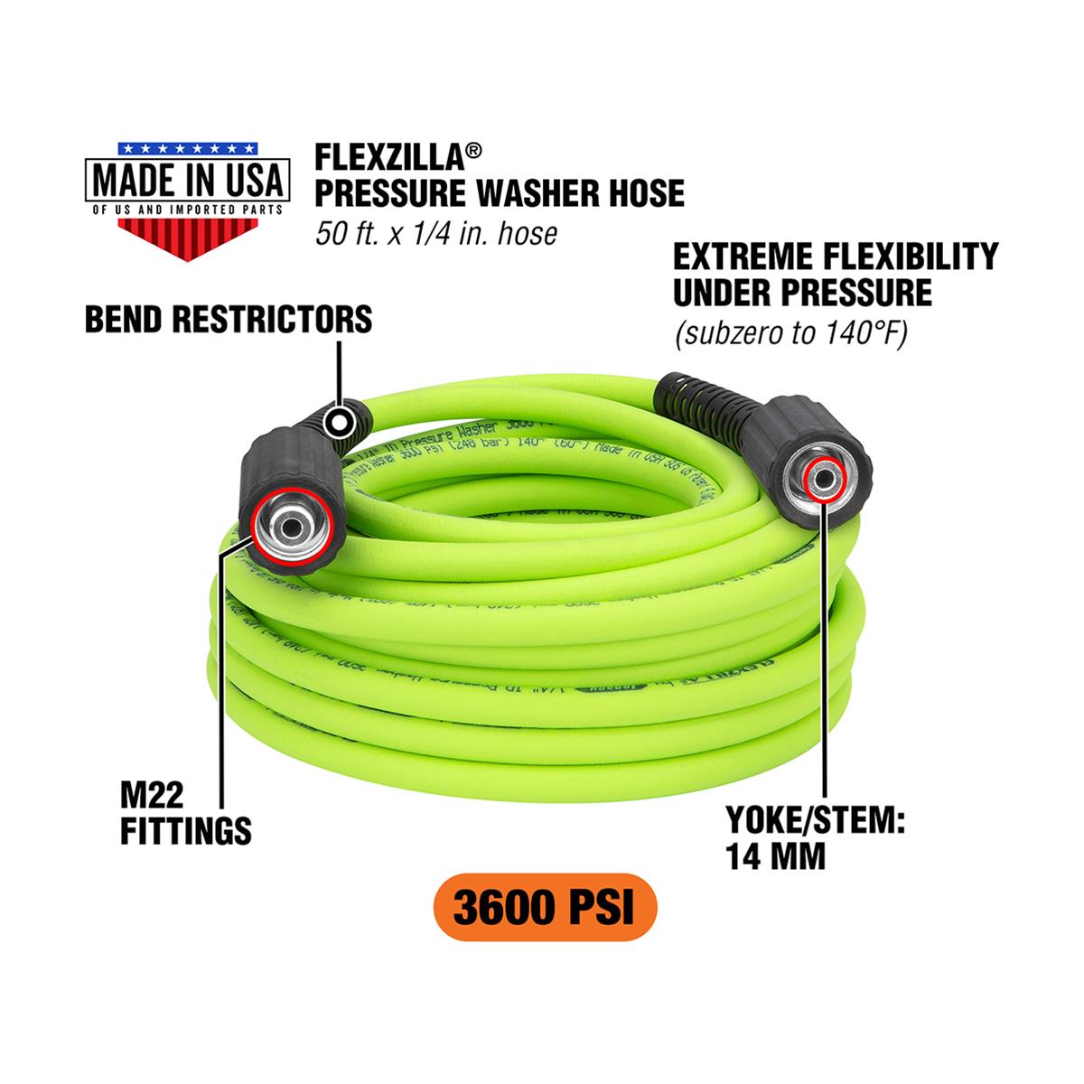 Flexzilla HFZPW36450M Flexzilla Pressure Wash Hoses | Summit Racing