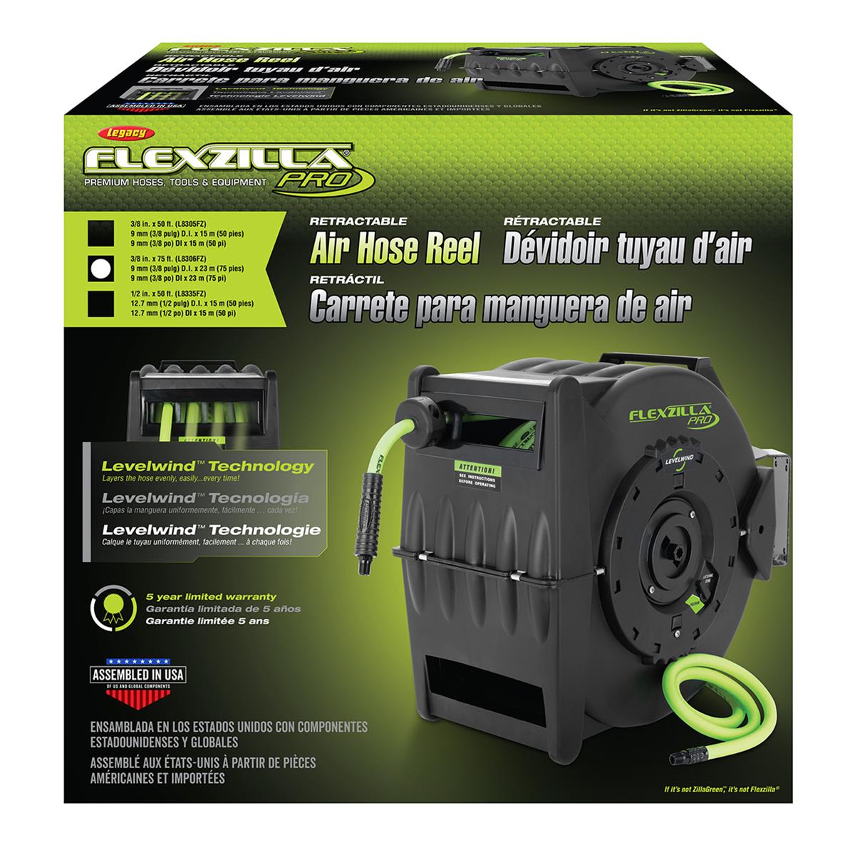 Flexzilla L8306FZ Flexzilla ZillaReel PRO Closed Face Hose Reels