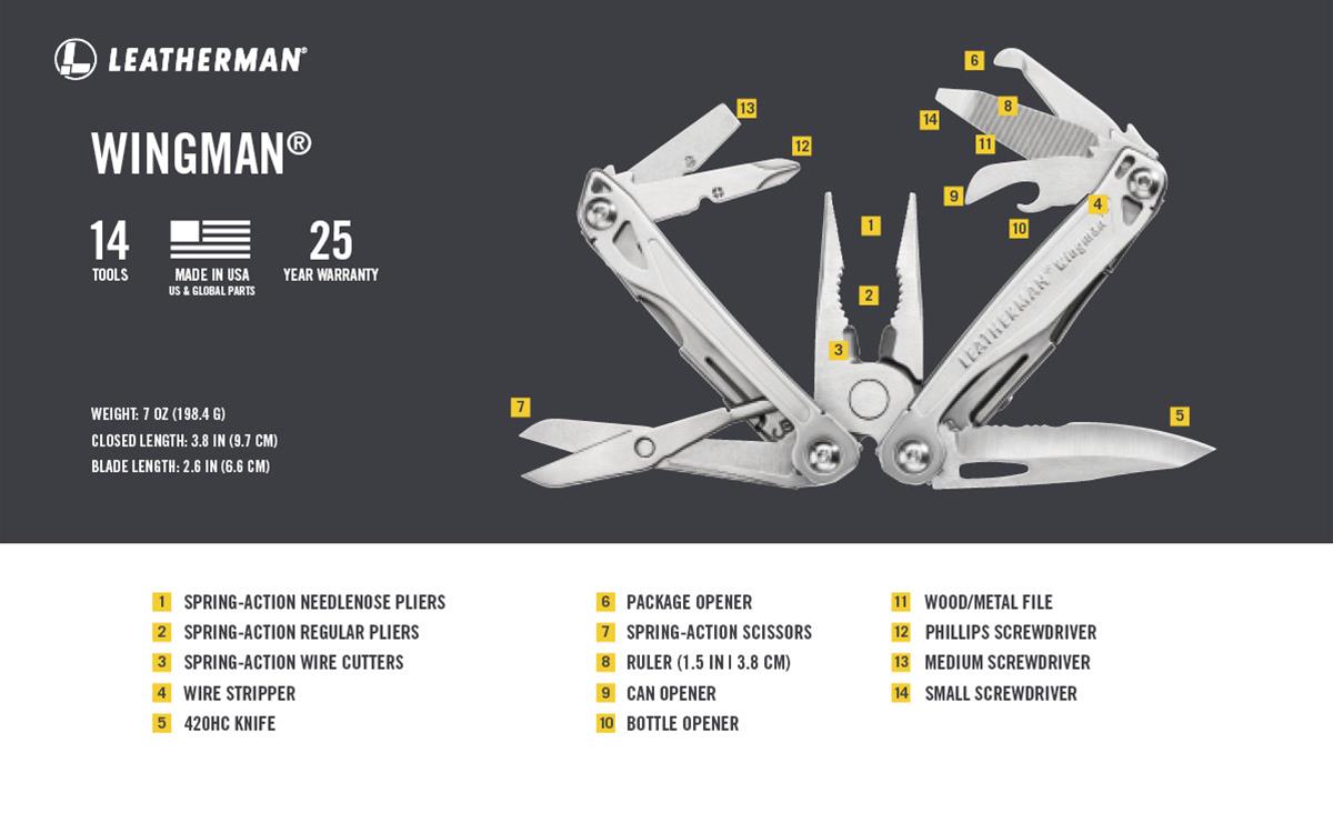 Leatherman 831426 Leatherman Wingman MultiTools Summit Racing