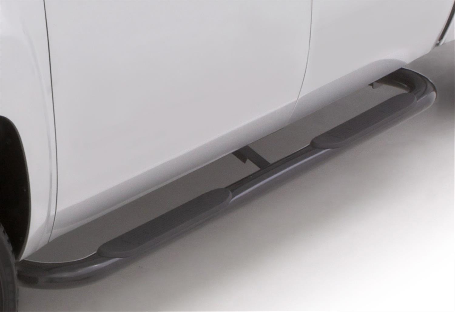 Lund 97-98 Ford F-150 SuperCab (3Dr) 4in. Oval Curved Steel Nerf Bars - Black thumbnail 2