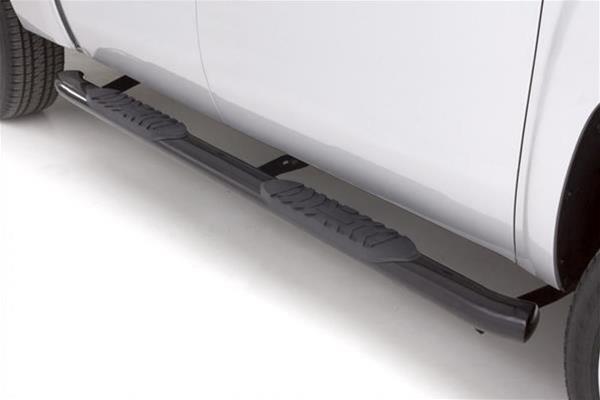 Lund 2019 Chevy Silverado 1500 Crew Cab 4in. Oval Curved Steel Nerf Bars - Black thumbnail 3