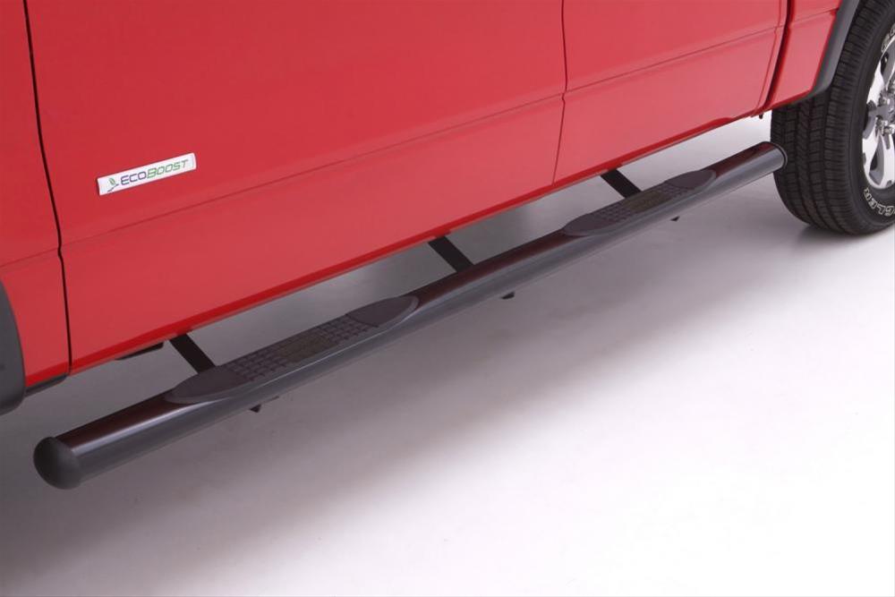 Lund 10-17 Dodge Ram 2500 Crew Cab 4in. Oval Straight Steel Nerf Bars - Black thumbnail 2