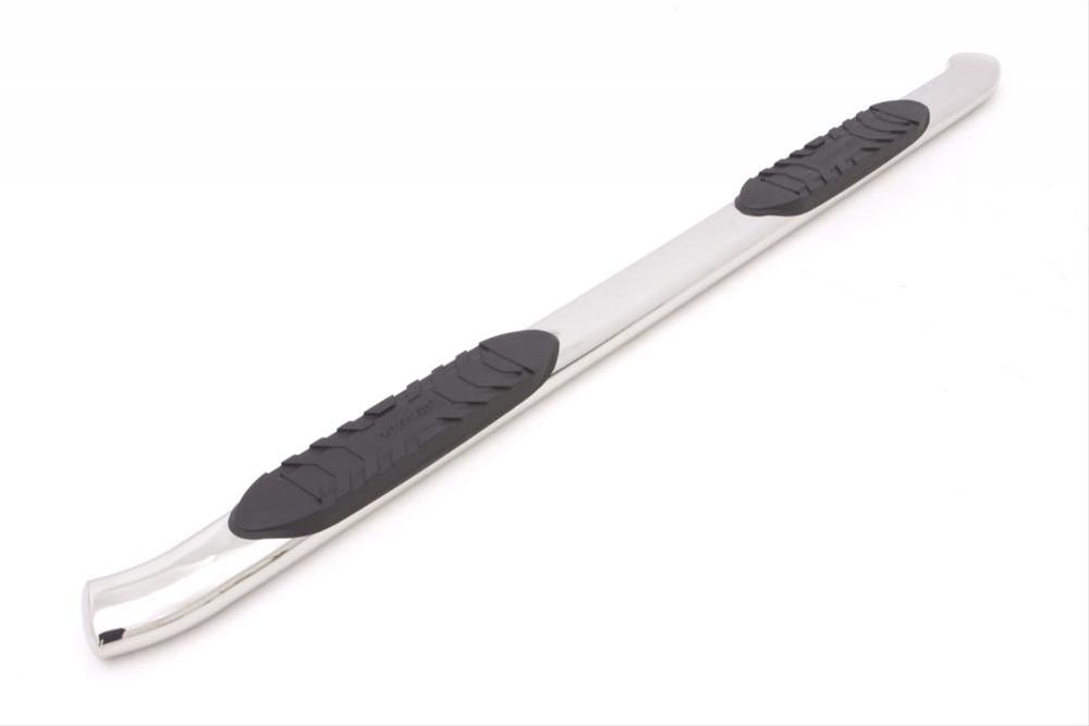 Lund 07-17 Chevy Silverado 1500 Crew Cab 5in. Curved Oval SS Nerf Bars - Polished thumbnail 2