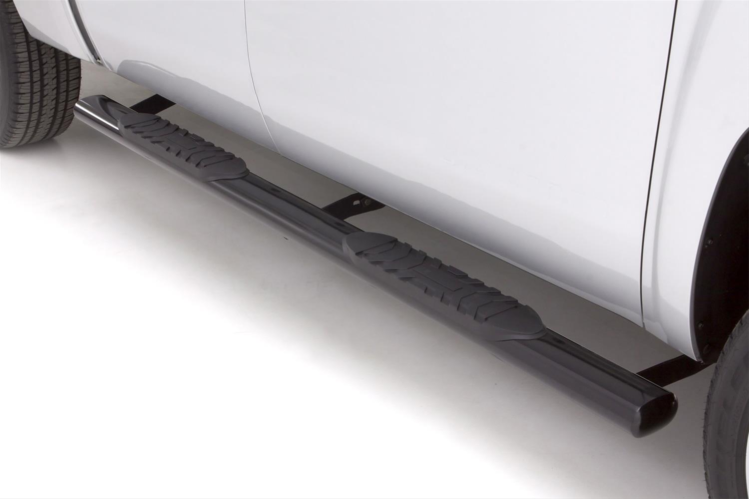 Lund 99-13 Chevy Silverado 1500 Std. Cab 5in. Oval Straight Steel Nerf Bars - Black thumbnail 2