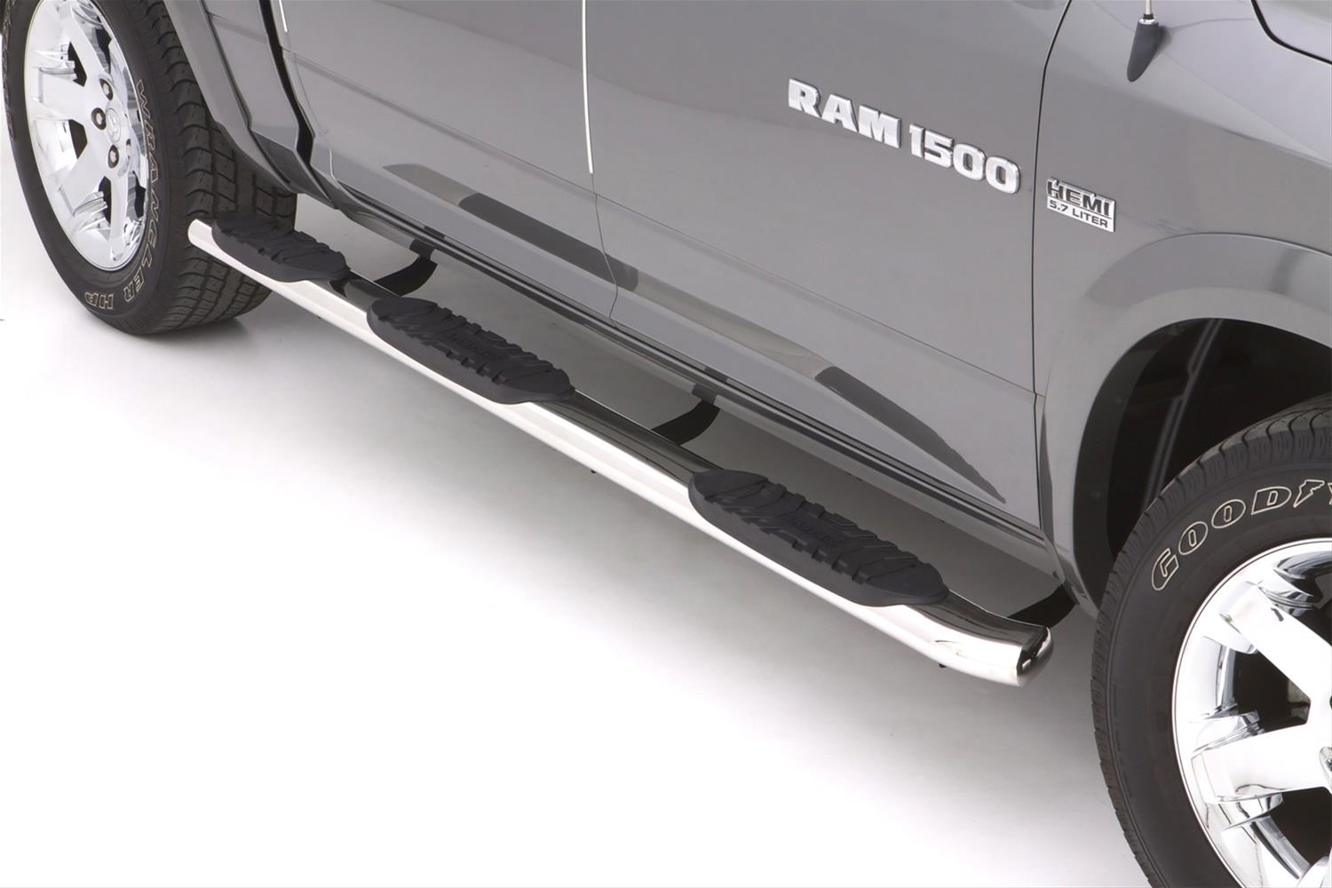 Lund 09-17 Dodge Ram 1500 Crew Cab (5.5ft. Bed) 5in. Oval WTW SS Nerf Bars - Polished thumbnail 2
