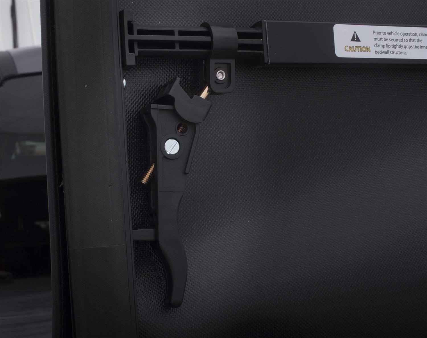 LUND Genesis Elite Tri-Fold Tonneau Covers for 2002-2003 RAM 1500 - 95867 Cover, Tri-Fold, Soft Style, Folding, Twill, Black, Dodge, 8 ft. Truck Bed Length, Each thumbnail 4