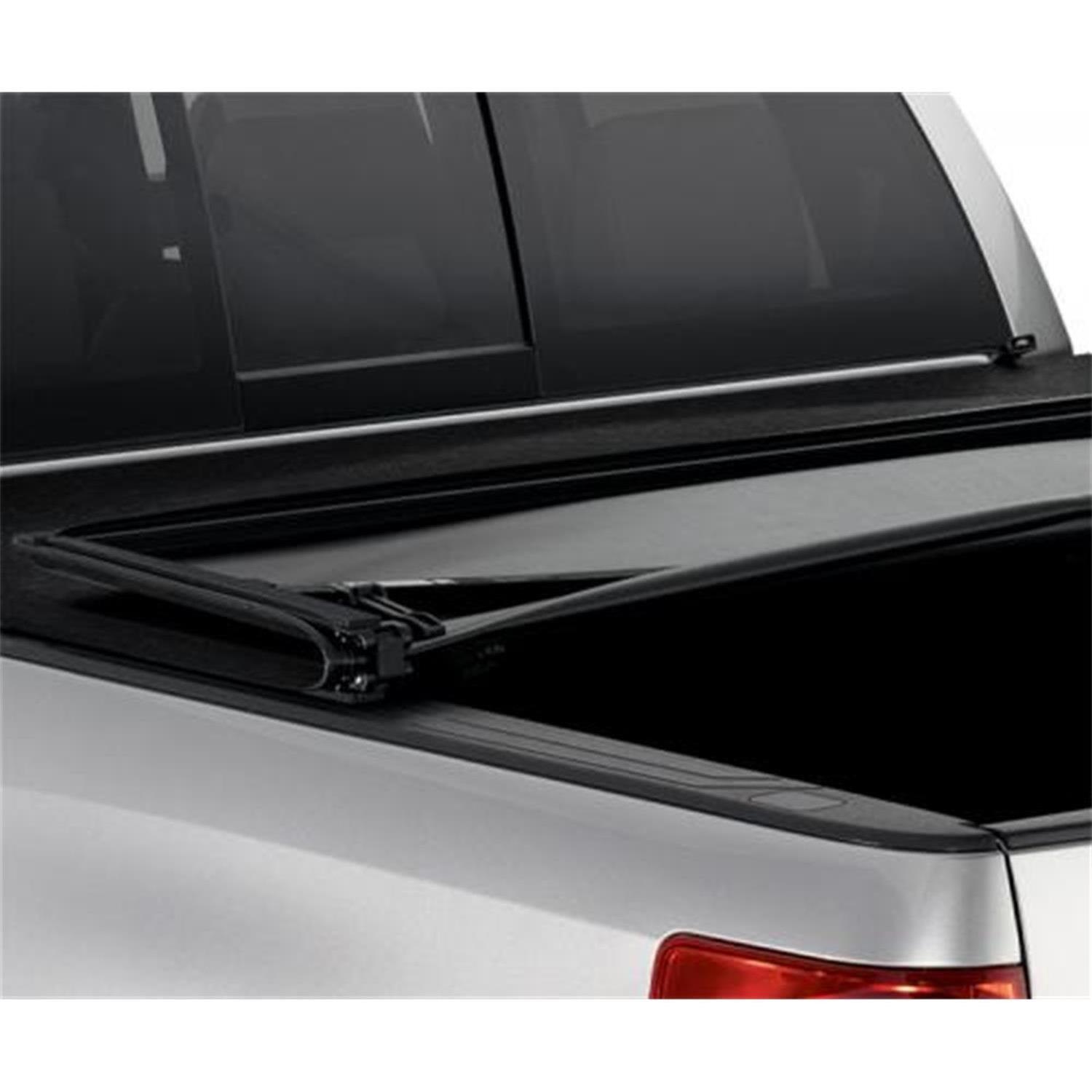 LUND Genesis Elite Tri-Fold Tonneau Covers for 2002-2003 RAM 1500 - 95867 Cover, Tri-Fold, Soft Style, Folding, Twill, Black, Dodge, 8 ft. Truck Bed Length, Each thumbnail 2