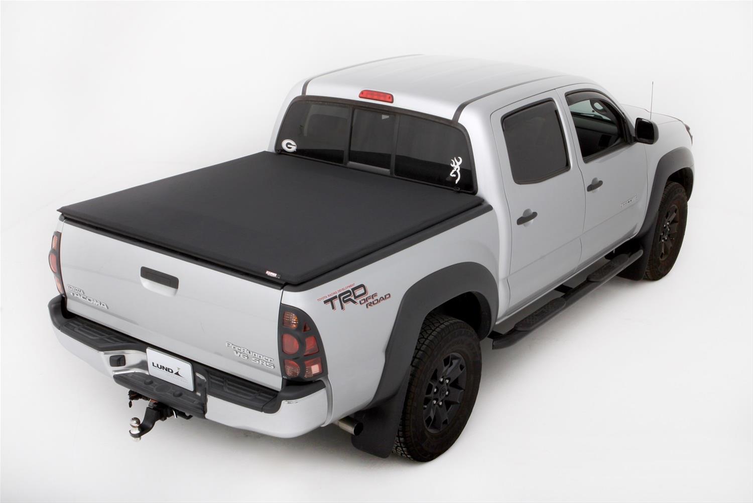 LUND Black Pearl Tri-Fold Tonneau Covers for 2005-2015 TACOMA - 95886 Cover, Tri-Fold, Vinyl, Black, Toyota, 5 ft. Truck Bed Length, Each thumbnail 2
