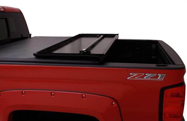 LUND Hard-Fold Tonneau Covers 969163 Cover, Hard-Fold, Folding, Vinyl/Aluminum, Black, Chevy, GMC, 8 ft. Truck Bed Length, Each