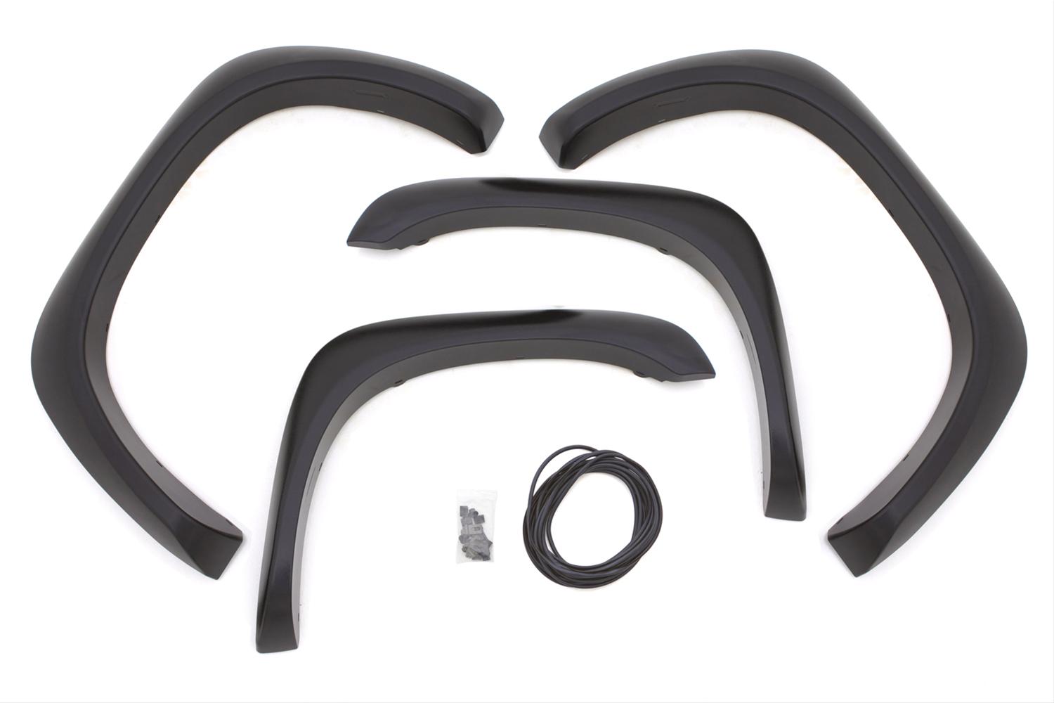LUND Extra-Wide Style Fender Flares for 2003-2009 RAM 3500, 2500, 2002-2008 1500 - EX203T Flares, Extra Wide, Thermoplastic, Textured Black, Dodge, Set of 4