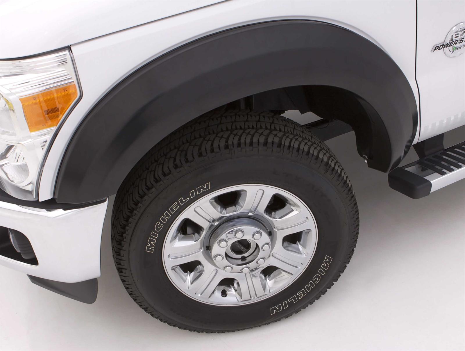 LUND Extra-Wide Style Fender Flares EX314SA Flares, Extra Wide, Thermoplastic, Smooth Black, Ford, Front, Pair
