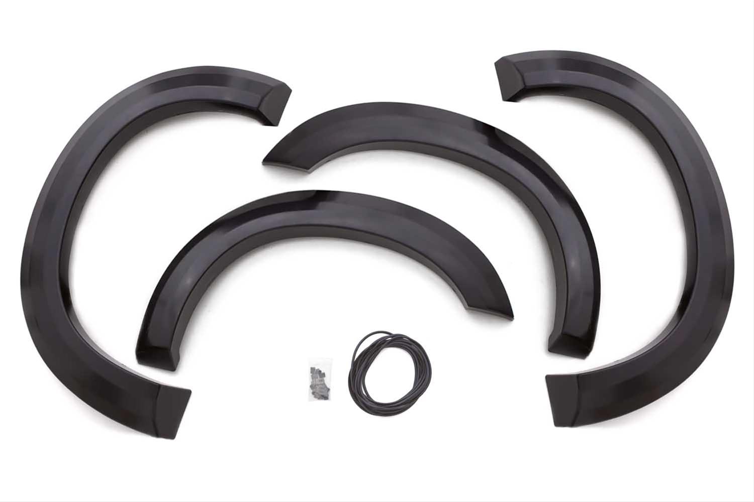 LUND Extra-Wide Style Fender Flares EX314SA Flares, Extra Wide, Thermoplastic, Smooth Black, Ford, Front, Pair thumbnail 3