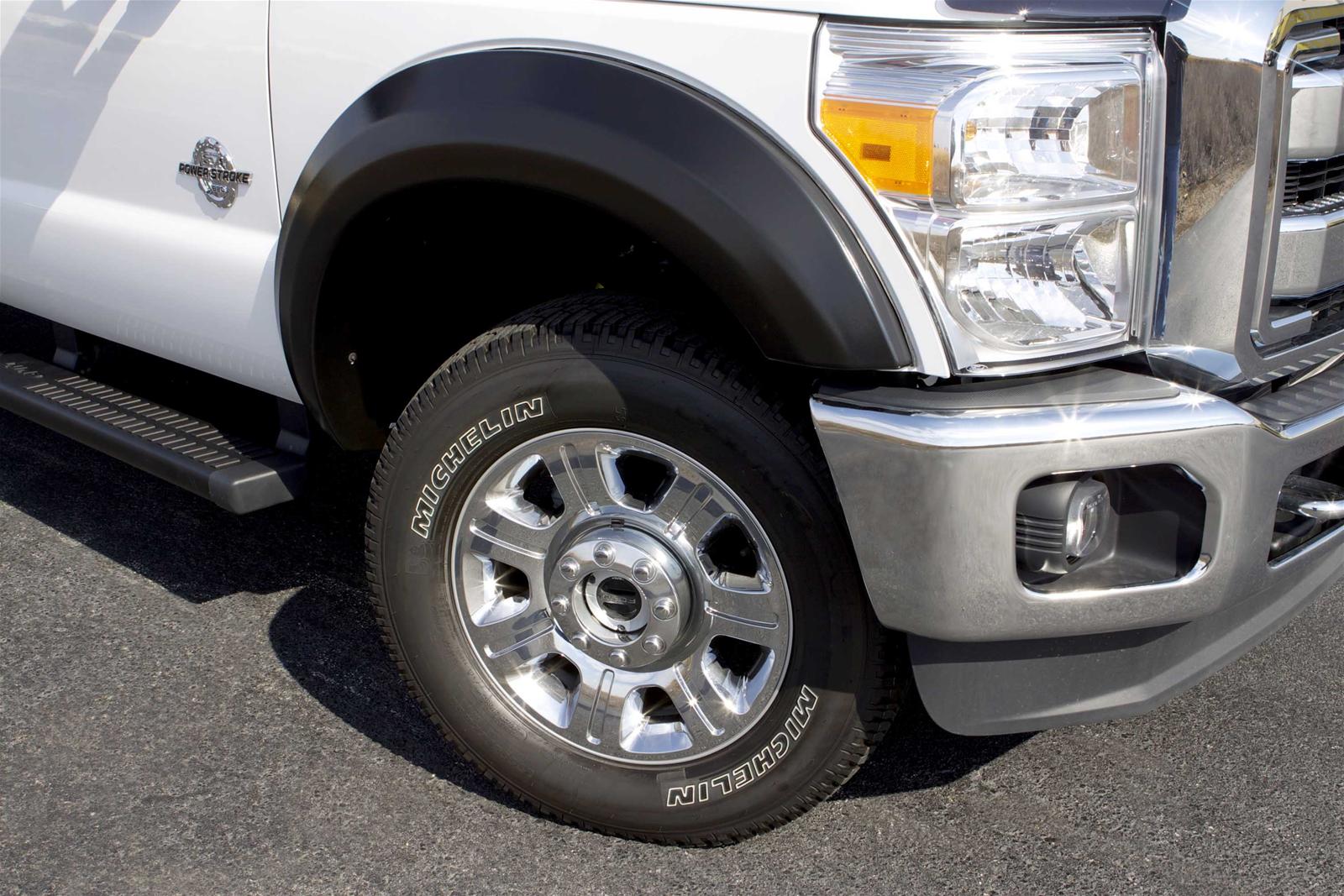 LUND Extra-Wide Style Fender Flares EX314SA Flares, Extra Wide, Thermoplastic, Smooth Black, Ford, Front, Pair thumbnail 2