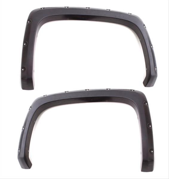 LUND RX-Rivet Style Fender Flares RX117S Flares, Style, ABS Plastic, Black, 2.50 in. Width, GMC, Front/Rear, Set of 4