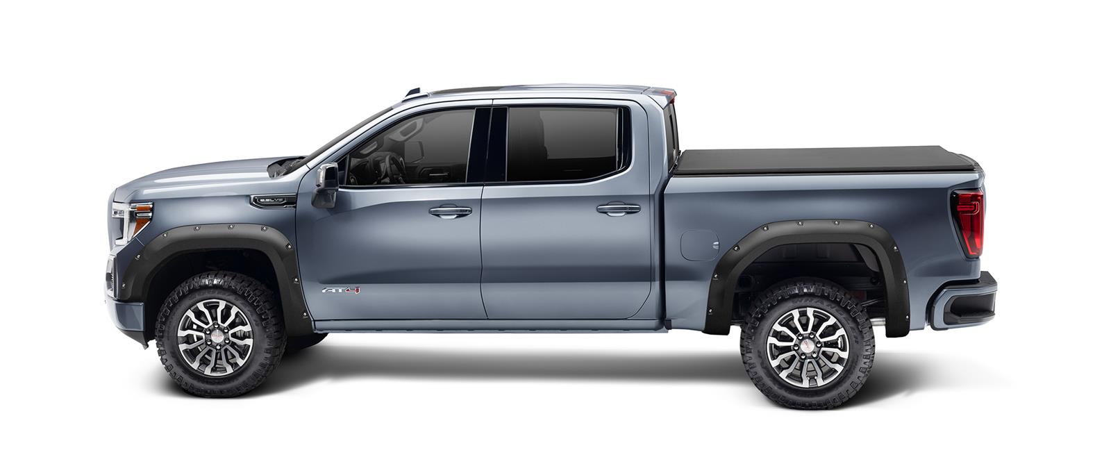 LUND RX-Rivet Style Fender Flares for 2019-2024 SIERRA 1500, 2022 1500 LIMITED - RX130SA Flares, Style, Front, Smooth, Black, Thermoplastic, GMC, Pair