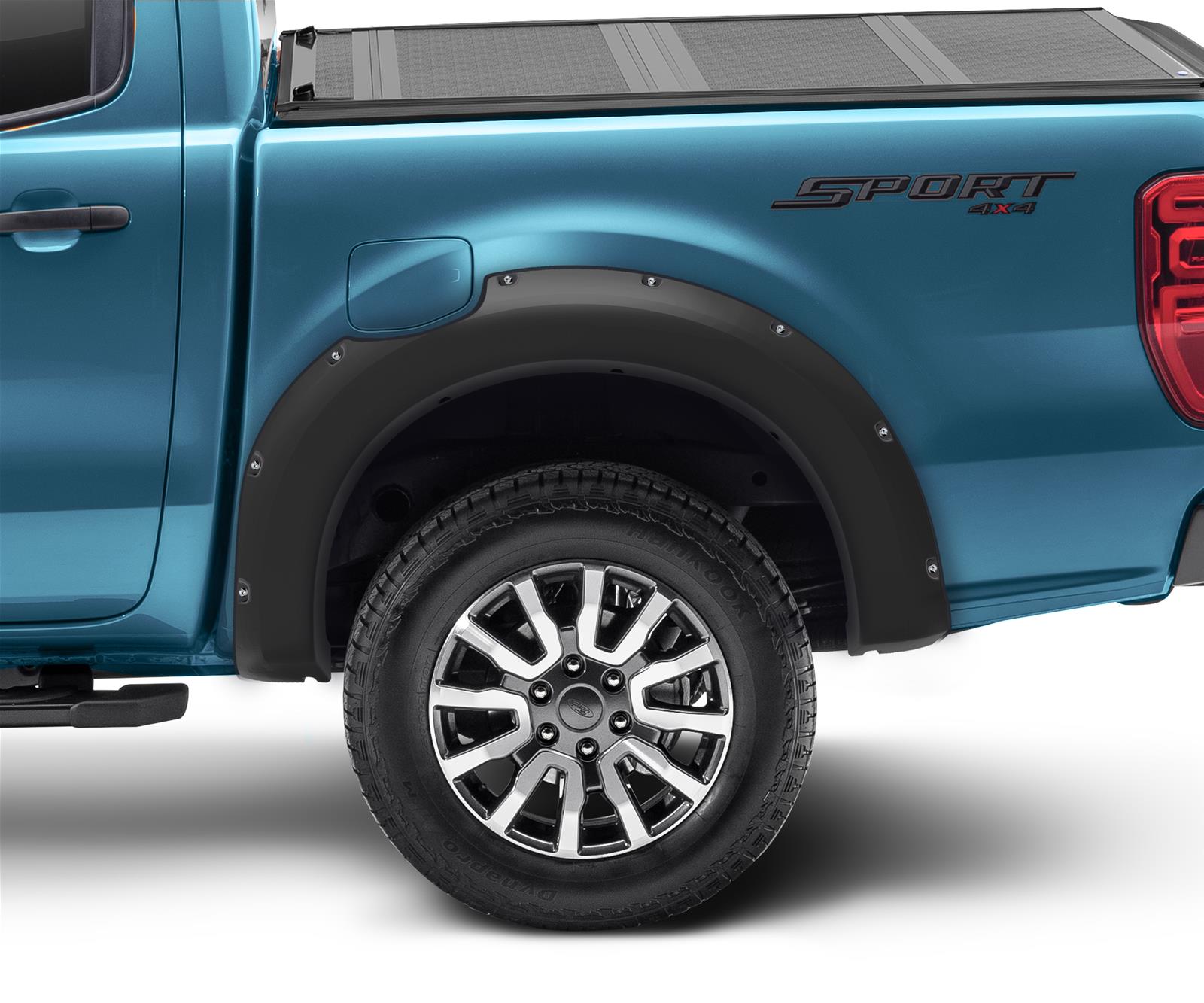 LUND RX-Rivet Style Fender Flares for 2019-2023 RANGER - RX133S Flares, Style, Thermoplastic, Black, Smooth Finish, Ford, Set of 4
