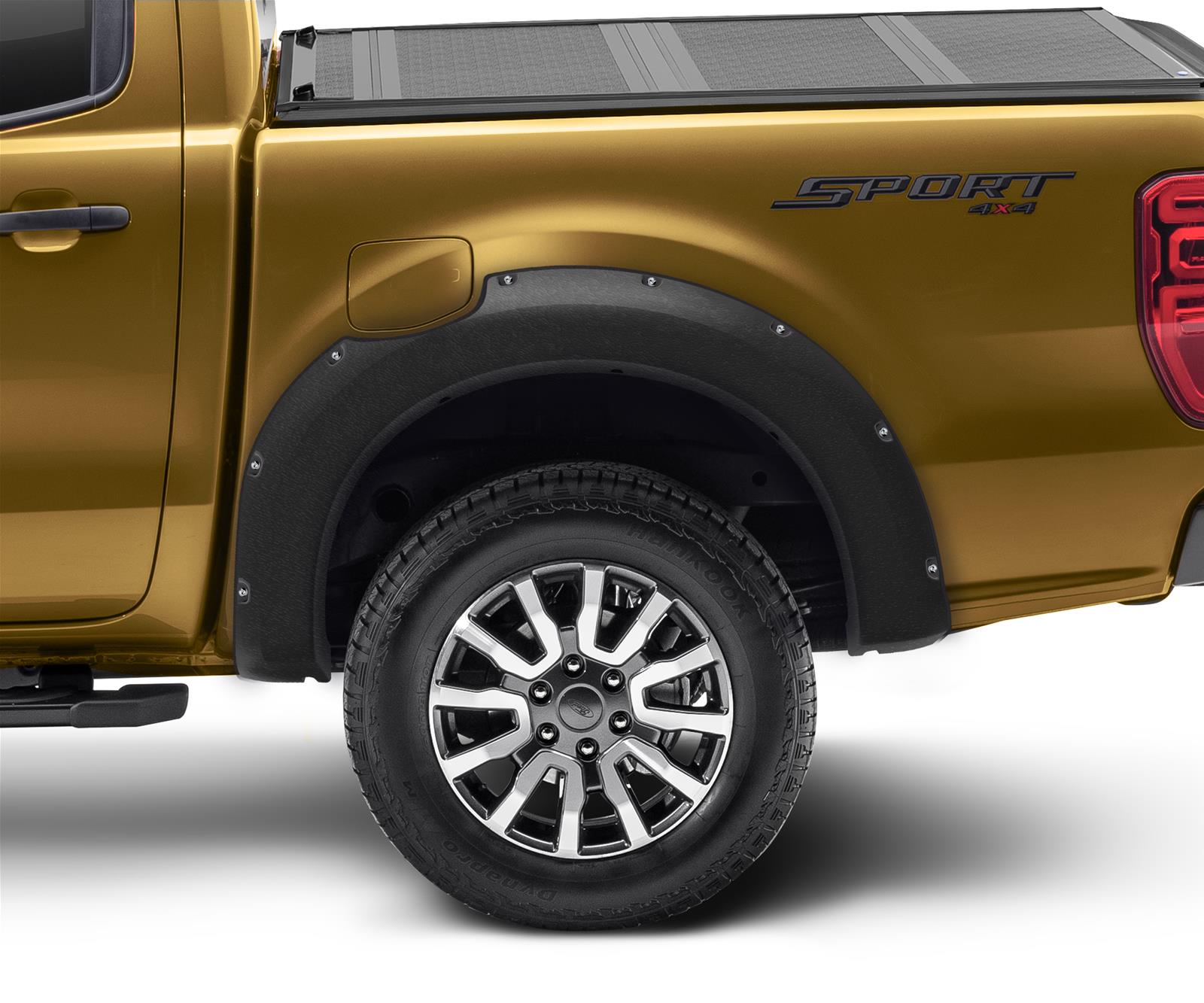 LUND RX-Rivet Style Fender Flares for 2019-2023 RANGER - RX133T Flares, Style, Thermoplastic, Black, Textured Finish, Ford, Set of 4
