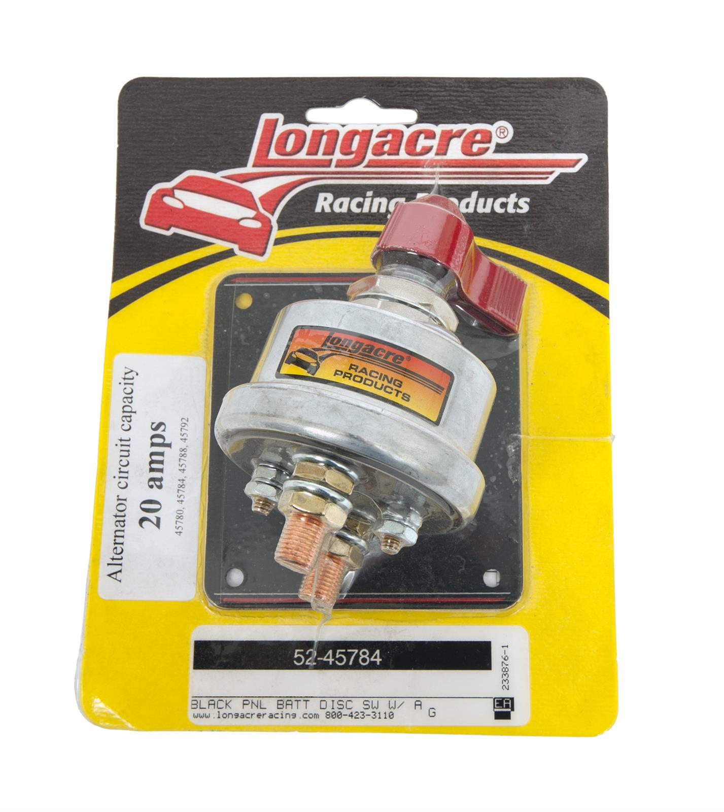 Longacre Racing Products 52-45784 Longacre Battery Disconnect