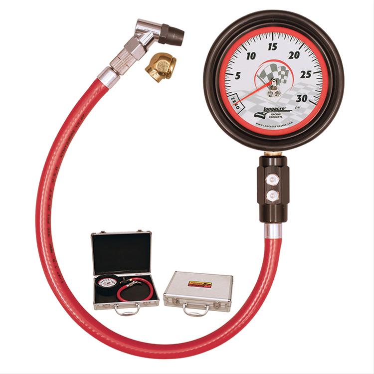 Longacre Magnum Glow-in-the-Dark Tire Pressure Gauge - 0-60 PSI, 3.5" Dial, Dual Bleed Buttons