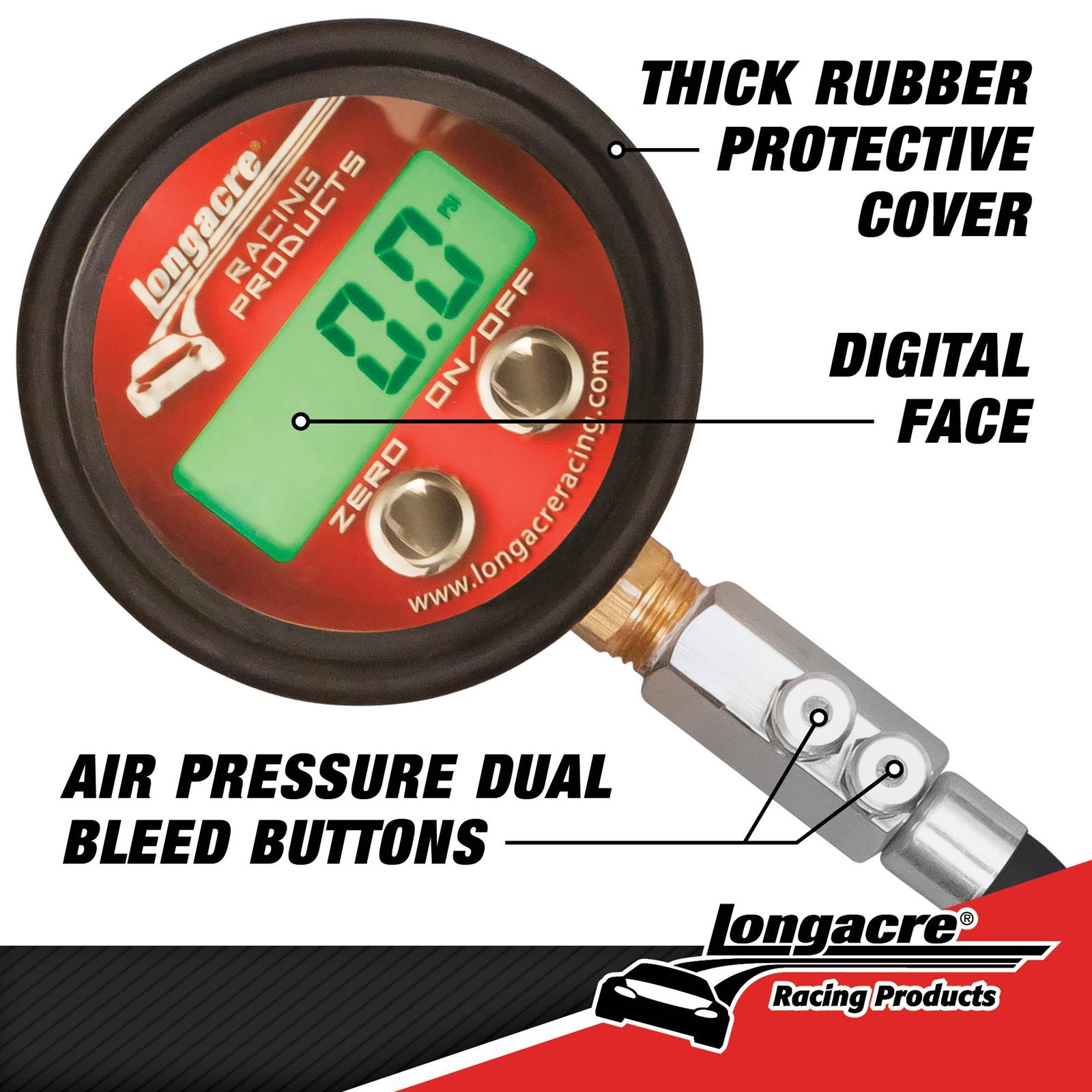 Longacre Racing Products 5253000 Longacre Digital Tire Pressure Gauges