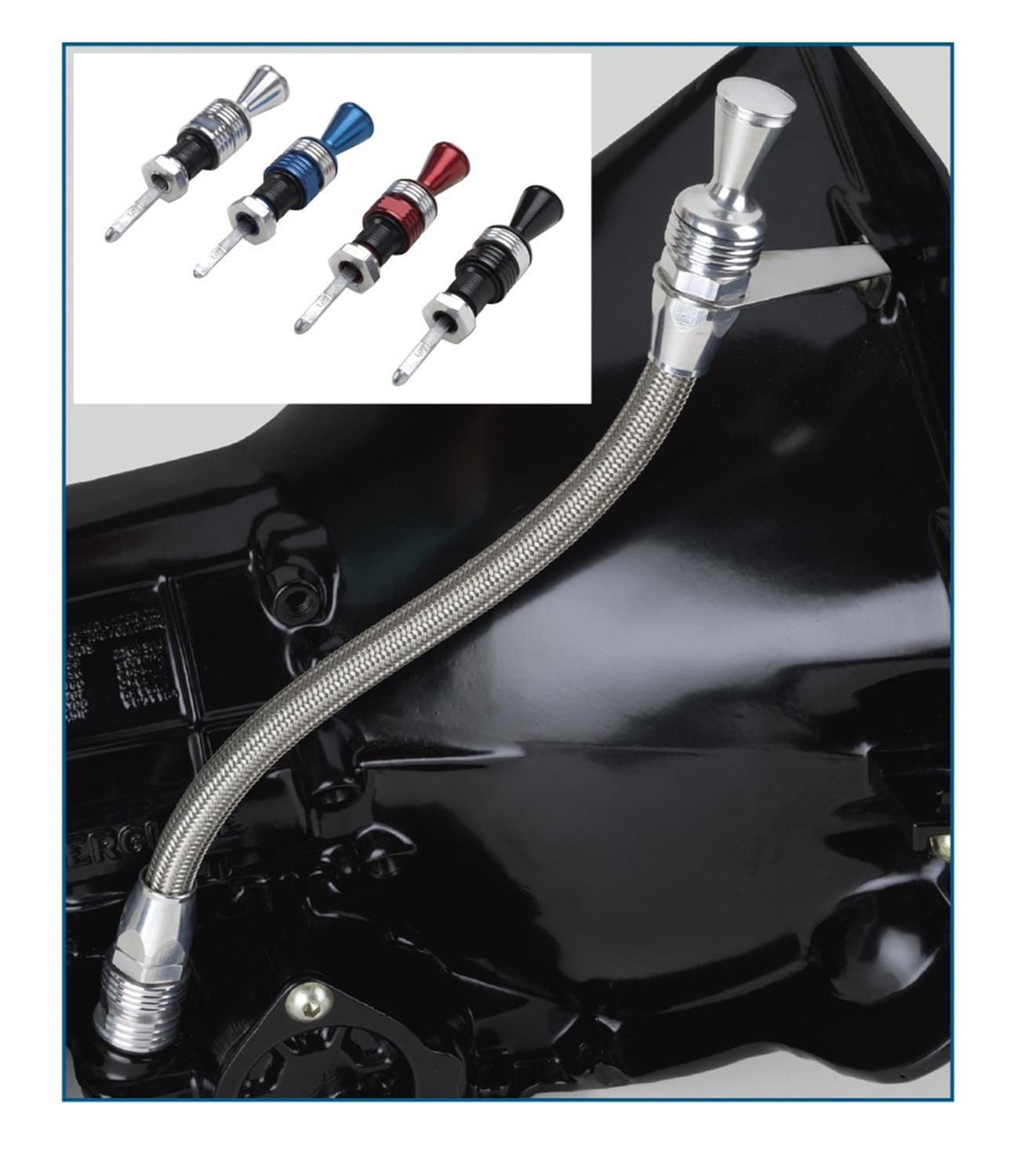 Lokar LK-XTD-3350400FM Black Braided Transmission Dipstick Th350/400 F - Engine Master