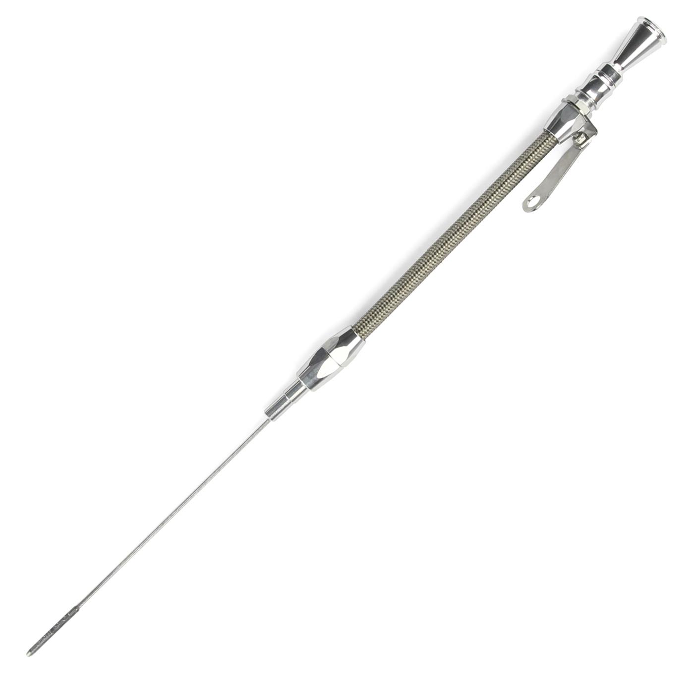 Lokar Anchor-Tight Locking Flexible Engine Dipsticks 1220114 Oil Dipstick, Flexible, Block Entry, Billet Aluminum, Brite Anodized, Ford, Big Block, FE, Each