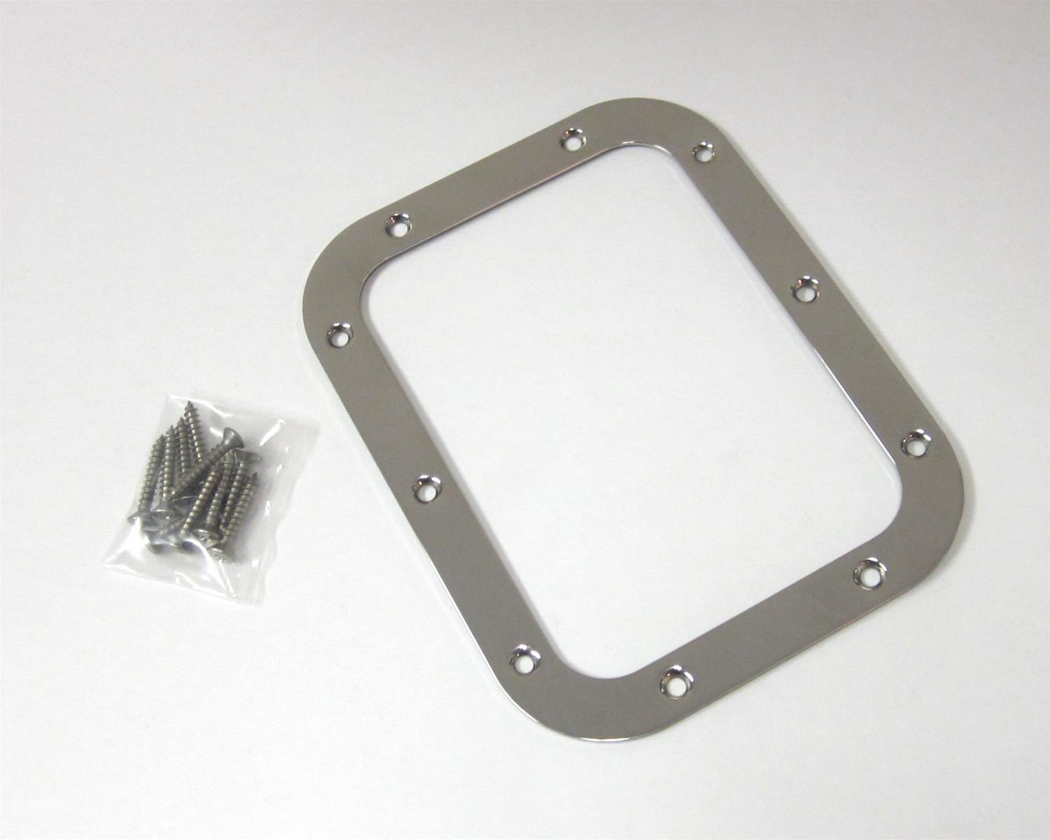 Lokar Shifter Boot Rings 70-SFR Retaining Ring, Stainless Steel, Natural, Rectangular, 6.75 in. x 5.25 in., Each thumbnail 2